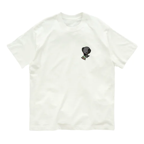 黒ラブRくん(お掃除中) オーガニックコットンTシャツ