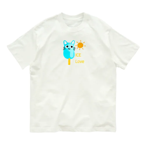 アイスを愛する猫 Organic Cotton T-Shirt