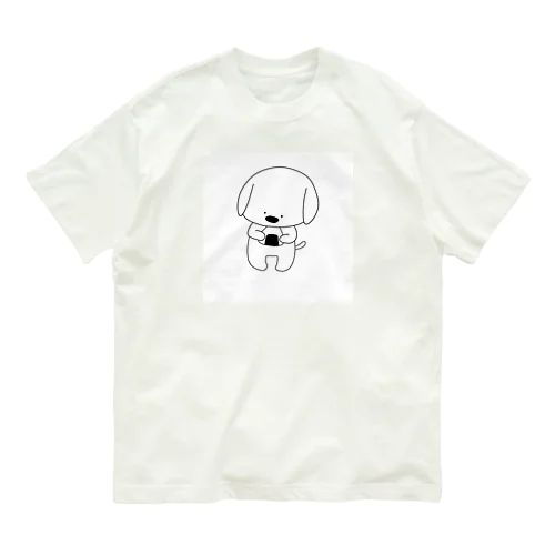 もぐもぐわんちゃん(おにぎり) オーガニックコットンTシャツ