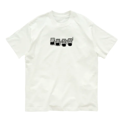 エフェクター モノクロBK オーガニックコットンTシャツ