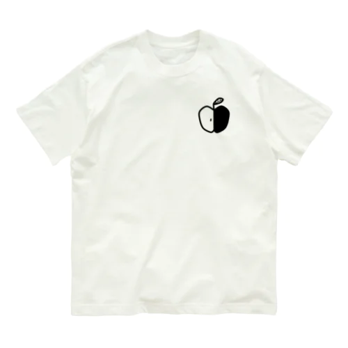 へたくそベジェ曲線アップル Organic Cotton T-Shirt