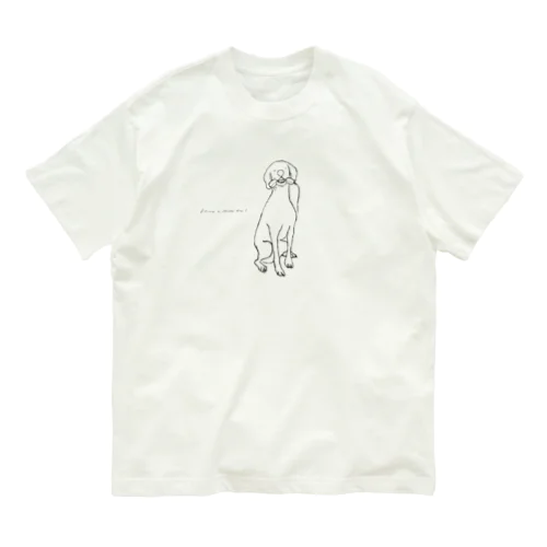 お留守番わんこの オーガニックコットンTシャツ