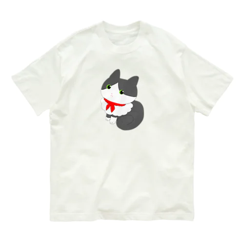おすましリボンの猫のきょうちゃん オーガニックコットンTシャツ