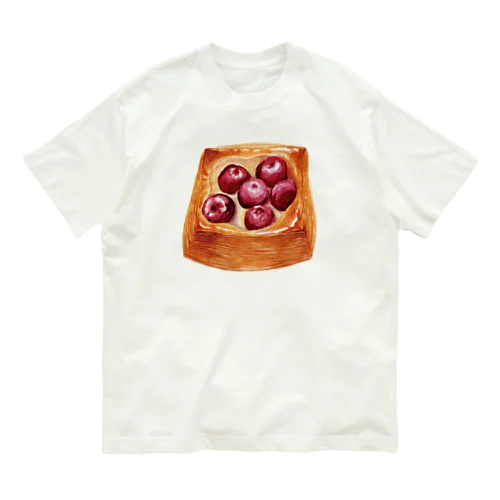 菓子パンが好き　〜チェリーデニッシュ〜 オーガニックコットンTシャツ