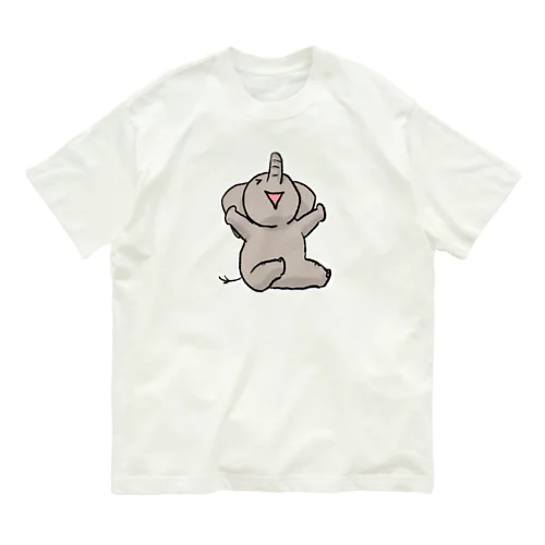 ハッピーなゾウさん オーガニックコットンTシャツ