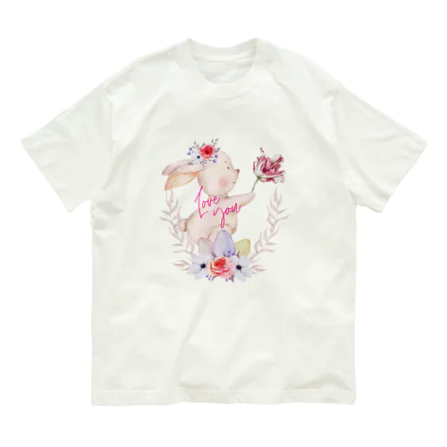 うさぎTシャツ オーガニックコットンTシャツ