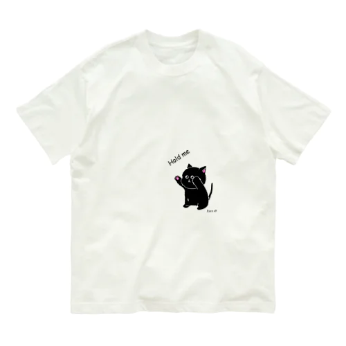 Hold me(黒） オーガニックコットンTシャツ