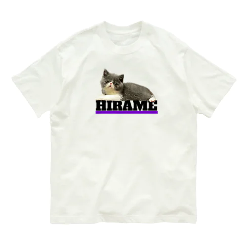 HIRAMEおすわり オーガニックコットンTシャツ