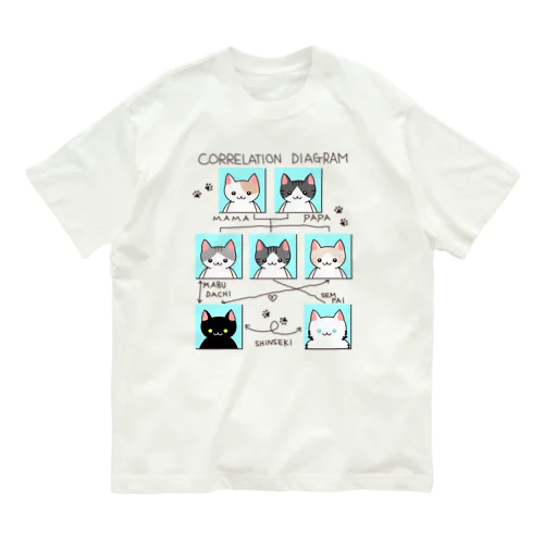 ねこさんの相関図 Organic Cotton T-Shirt