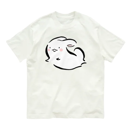 うさぎ　ジャーンプ！ オーガニックコットンTシャツ