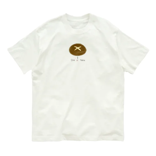 シイタケのつづり Organic Cotton T-Shirt