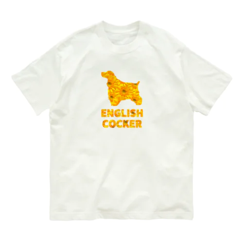 イングリッシュコッカースパニエル　ガーベラ Organic Cotton T-Shirt