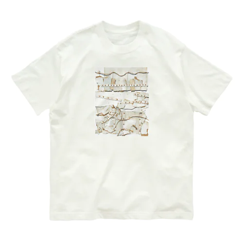 瓦礫の街・２【ダンボールアート】 オーガニックコットンTシャツ