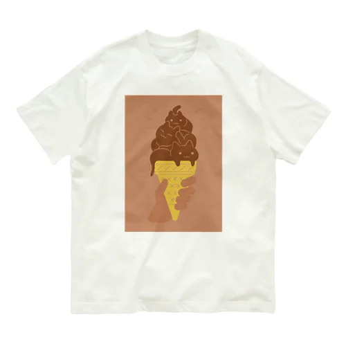 Ice Cat Chocolate Organic Cotton T-Shirt