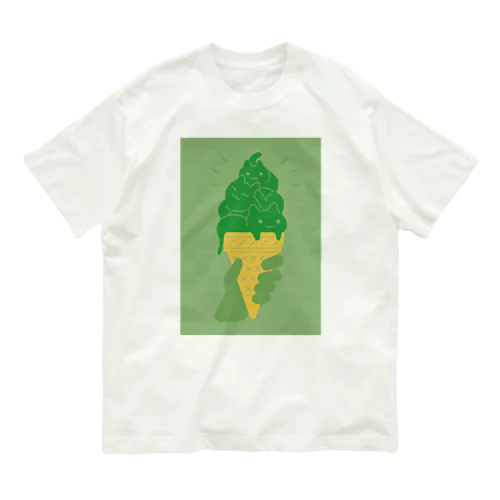 Ice Cat Matcha Organic Cotton T-Shirt