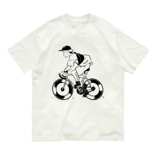 ピストバイクでポタリング Organic Cotton T-Shirt