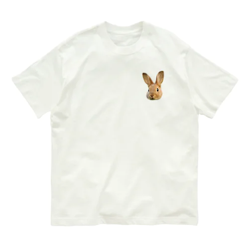 うさぎ　おかお　 Organic Cotton T-Shirt