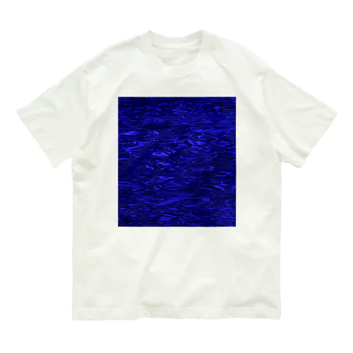 water surface 009 navy blue オーガニックコットンTシャツ