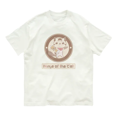 ちくわ ねこ丸 オーガニックコットンTシャツ