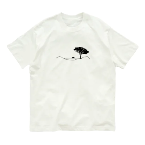 山荘キャンプ場_文字無_01 Organic Cotton T-Shirt