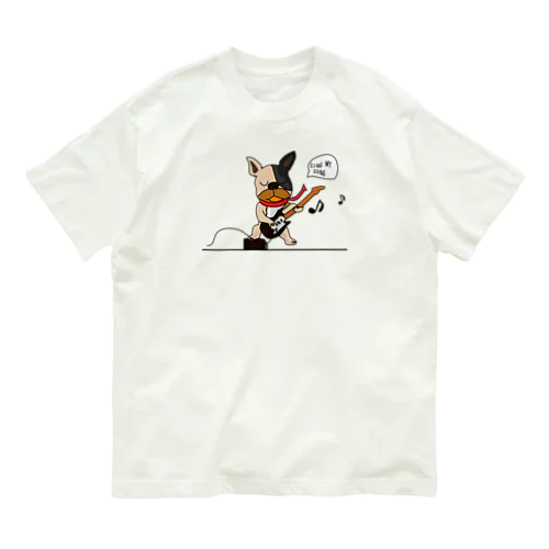 歌うフレンチブルドッグ Organic Cotton T-Shirt