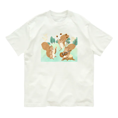 リスの音楽隊 Organic Cotton T-Shirt