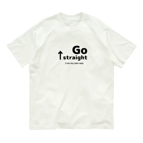 go straightグッズ オーガニックコットンTシャツ