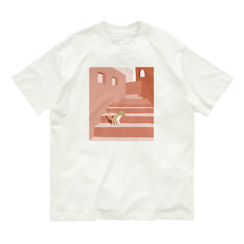モロッコのネコの夏(マラケシュピンク) Organic Cotton T-Shirt