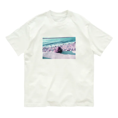 パープルお猿 Organic Cotton T-Shirt