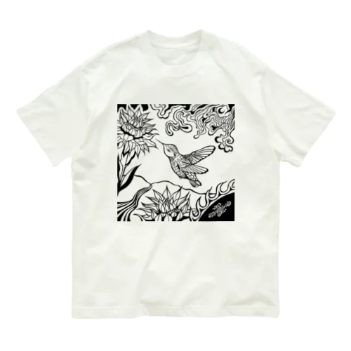 ハチドリの夢（透過） Organic Cotton T-Shirt