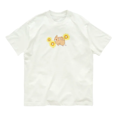 親子うさぎジャンプｖｅｒ． オーガニックコットンTシャツ