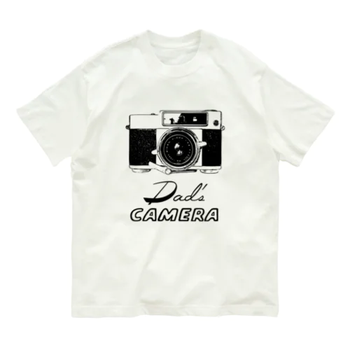 カメラ（Dad’s canera）_No.004_BK オーガニックコットンTシャツ