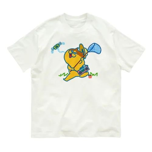 ラジカセ好きなメタボ猫さんの夏の夢。 Organic Cotton T-Shirt