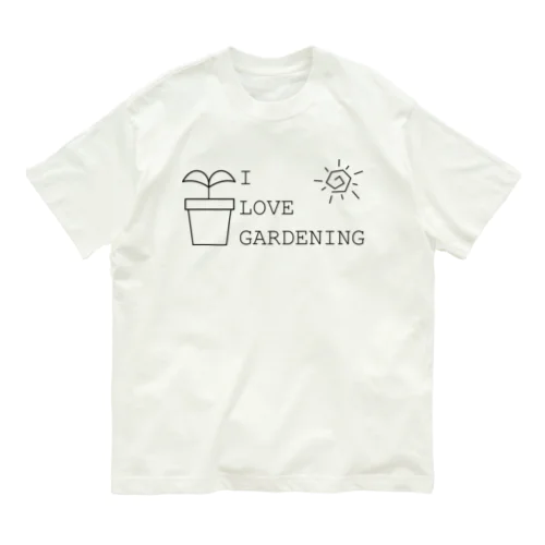 I LOVE GARDENING オーガニックコットンTシャツ