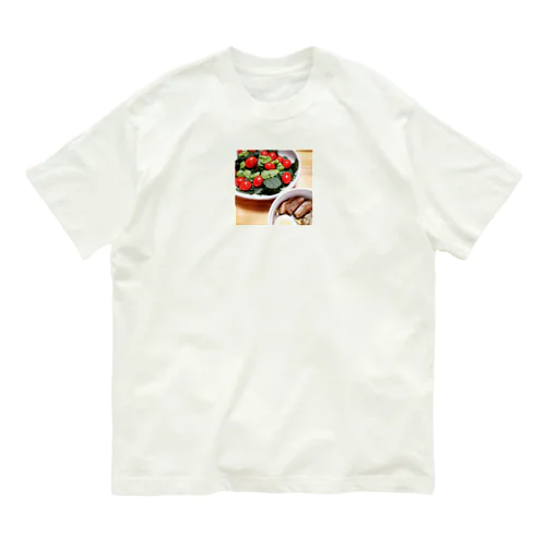 ある日の夕飯 オーガニックコットンTシャツ