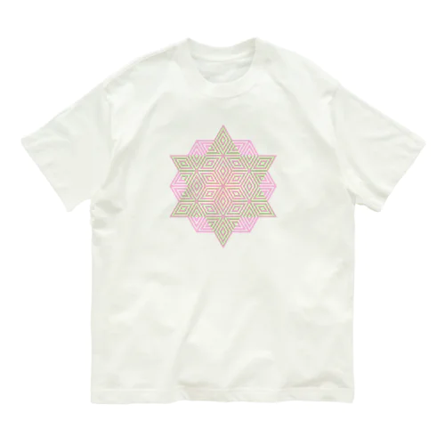 ハートチャクラ💓アナーハタKASANE-PINK Organic Cotton T-Shirt