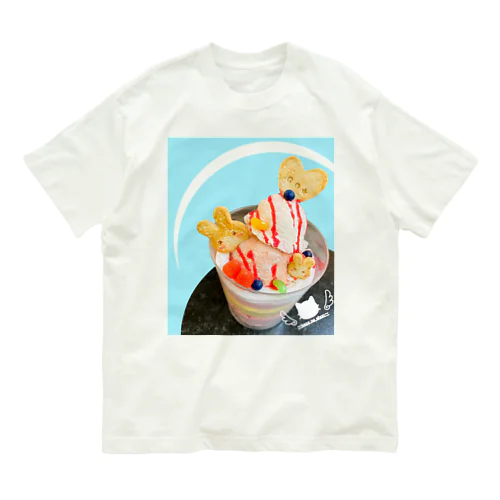 イチゴパフェうさぎクッキー Organic Cotton T-Shirt