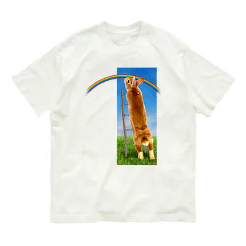 虹とうさぎ-うさぎのうみ Organic Cotton T-Shirt