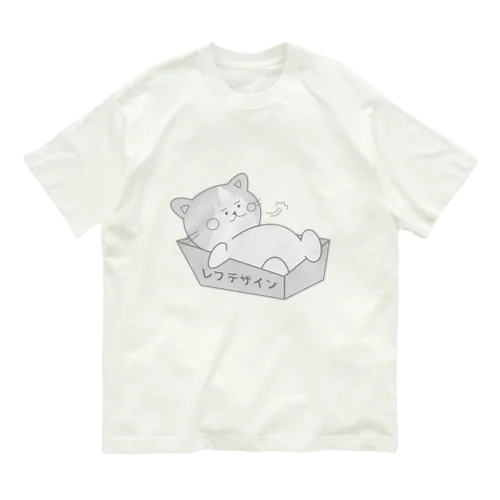 ドヤ顔猫のノアくん　モノクロ Organic Cotton T-Shirt