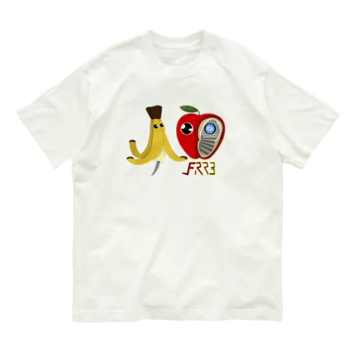 フルロボ バナナ＆りんご Organic Cotton T-Shirt