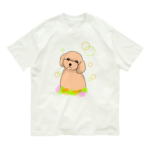 トイプードル癒し犬 オーガニックコットンTシャツ