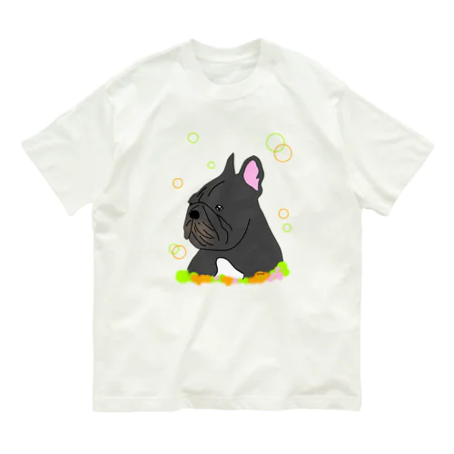 フレンチブルドッグ癒し犬 Organic Cotton T-Shirt