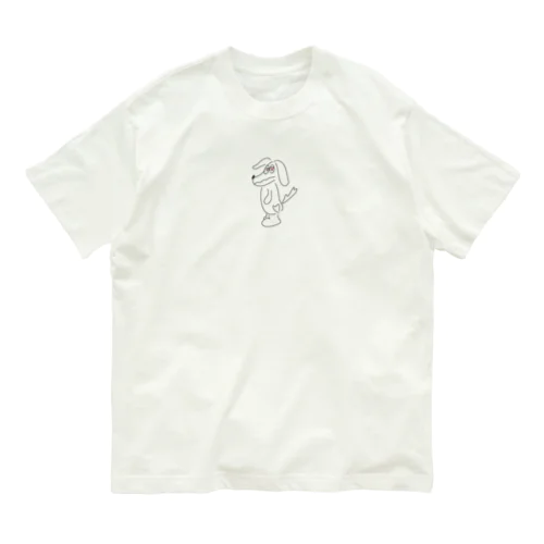 直立いぬ オーガニックコットンTシャツ