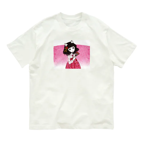 Rose-design（扇子閉じVer.） オーガニックコットンTシャツ