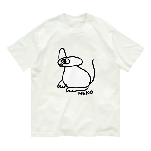 みくりやねこ(しろ) オーガニックコットンTシャツ