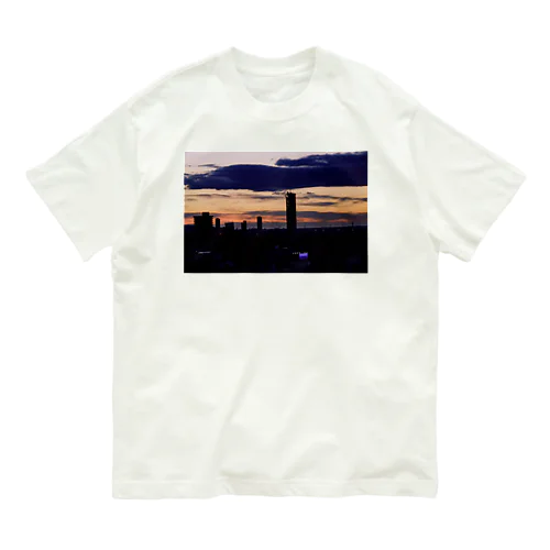 札幌の夕日 オーガニックコットンTシャツ