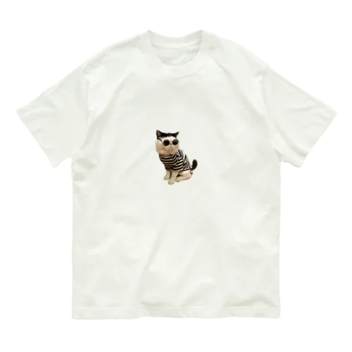 ボーダーおちょこくん Organic Cotton T-Shirt