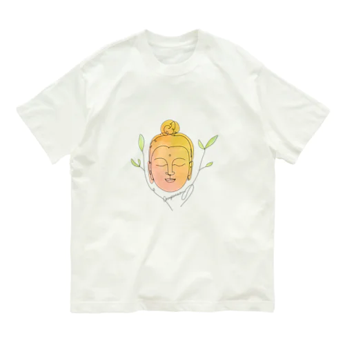 Compassion Buddha -オレンジ- Organic Cotton T-Shirt