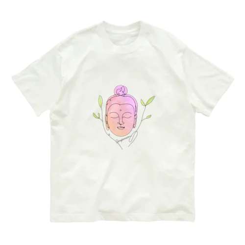 Compassion Buddha -ピンク- オーガニックコットンTシャツ