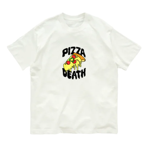 ピザデス (black) オーガニックコットンTシャツ